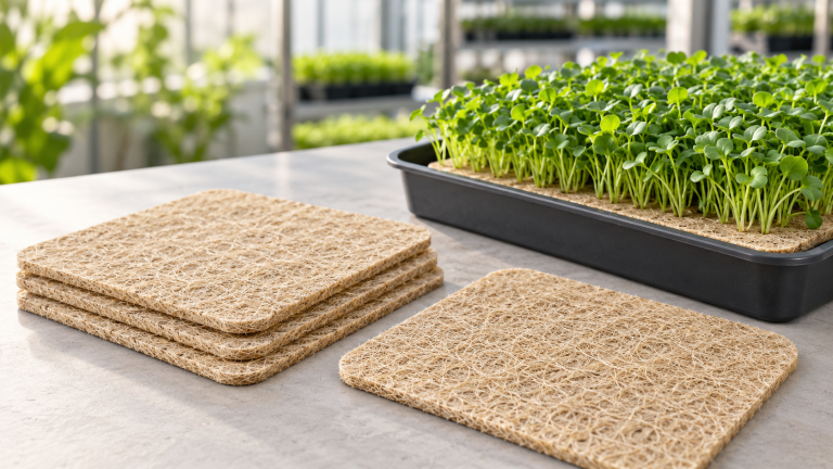Hemp Growing Mats with Rounded Corners: Custom Cuts for Microgreens Trays